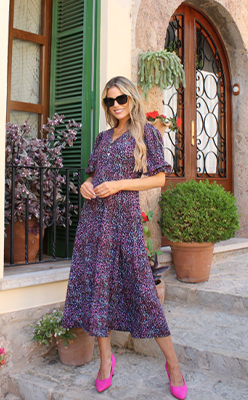 Pamela-Scott---Zapara-Ditsy-Print-Midi-Dress