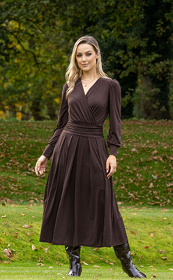 Pamela-Scott---Zapara-Faux-Wrap-Midi-Dress