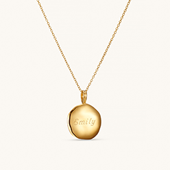 Maya Circle Pendant Necklace in Gold