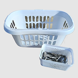 Laundry Basket and Clothes Peg Basket Kit