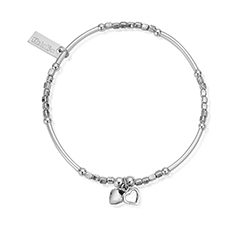 Mini Noodle Cube Double Heart Bracelet