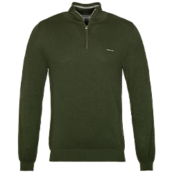 Gant Cotton Piqué Half-Zip Sweater Country Green