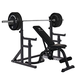 Hit Fitness Core Pack 80kg | Essential Rack - Bench - Weight Plates