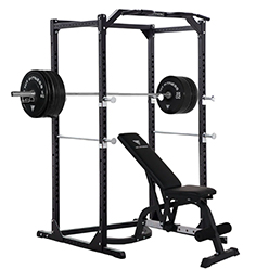 Hit Fitness Athletic Pack 120kg | Rack - Bench - Black Bumper Plates