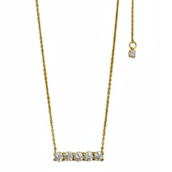 Desert-Diamonds---Bar-Five-Stone-Necklace-in-Yellow