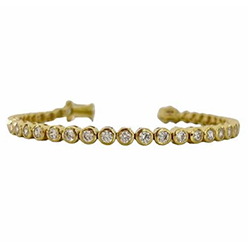 Desert-Diamonds---New-Brilliant-Bezel-Round-Tennis-Bracelet-IN-YELLOW