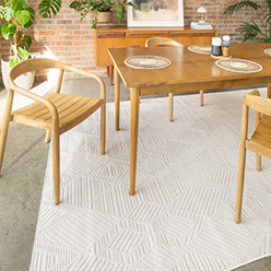 Washable Bobbled Cream Diamond Rug - Leah Washable Bobbled Cream Diamond Rug - Leah