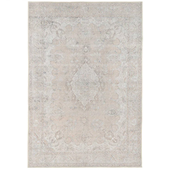 Flatwoven Washable Traditional Distressed Beige Rug - Zoe Flatwoven Washable Traditional Distressed Beige Rug - Zoe