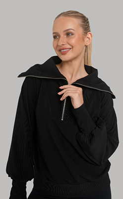 Tarbh-Clothing---Amara-Half-Zip-Sweater-Black Tarbh-Clothing---Amara-Half-Zip-Sweater-Black