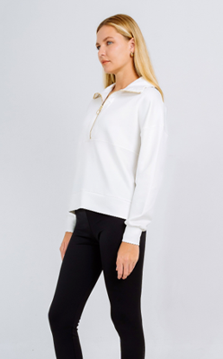 Tarbh-Clothing---LUMI-SATIN-LINED-HALF-ZIP-WHITE Tarbh-Clothing---LUMI-SATIN-LINED-HALF-ZIP-WHITE