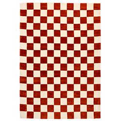 Burnt Orange Retro Checkerboard Rug - Maze Rust Burnt Orange Retro Checkerboard Rug - Maze Rust<br />