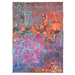 Soft Washable Multicolour Abstract Rug - Blazing Soft Washable Multicolour Abstract Rug - Blazing<br />