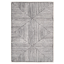 Soft Washable Black Geometric Rug - Maverick Soft Washable Black Geometric Rug - Maverick<br />