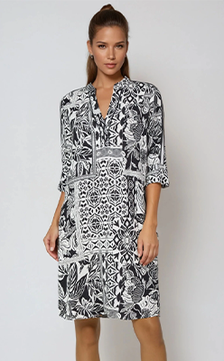 Nina's-Boutique---Marc-Aurel-6265A-11123-900018-Dress-With-Patchwork-Print