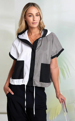 Nina's-Boutique---NAYA-NAS26117-Two-Tone-Hooded-Jacket-With-Contrast-Panel-And-Pockets