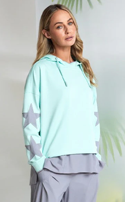 Nina's-Boutique---NAYA-NAS26214-Hooded-Top-With-Contrast-Cuff-And-Front-Neckline