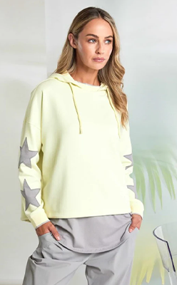 Nina's-Boutique---NAYA-NAS26214-Hooded-Top-With-Contrast-Cuff-And-Front-Neckline