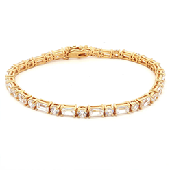 Desert-Diamonds---Baguette-and-Brilliant-Cut-Tennis-Bracelet Desert-Diamonds---Baguette-and-Brilliant-Cut-Tennis-Bracelet