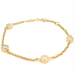 Desert-Diamonds---Bezel-Set-Four-Stone-Bracelet Desert-Diamonds---Bezel-Set-Four-Stone-Bracelet