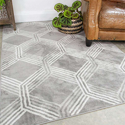 Chic Geometric Grey Living Room Rug Chic Geometric Grey Living Room Rug<br />