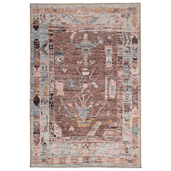 Soft Washable Brown Aztec Rug - Sybil Soft Washable Brown Aztec Rug - Sybil<br />