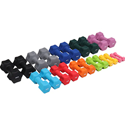 Hit Fitness Neoprene Studio Dumbbells | 0.5kg to 10kg Pack<br />
