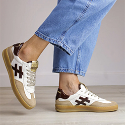 Another Trend - A203 White & Brown Trainer<br />
