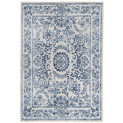 Kukoon---Flatwoven-Washable-Distressed-Blue-Damask-Rug---Bala Kukoon---Flatwoven-Washable-Distressed-Blue-Damask-Rug---Bala