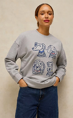 White Stuff 447082 Cleo Longline Graphic Sweat<br />
