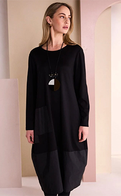 NAYA NAW26164 Dress With Metal Sections And Neckpiece<br />

