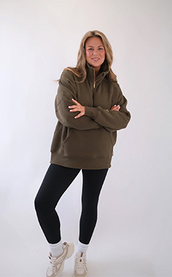 INDIE HALF ZIP KHAKI