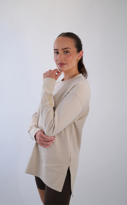 JUNO CREW SWEATSHIRT CREAM<br />
